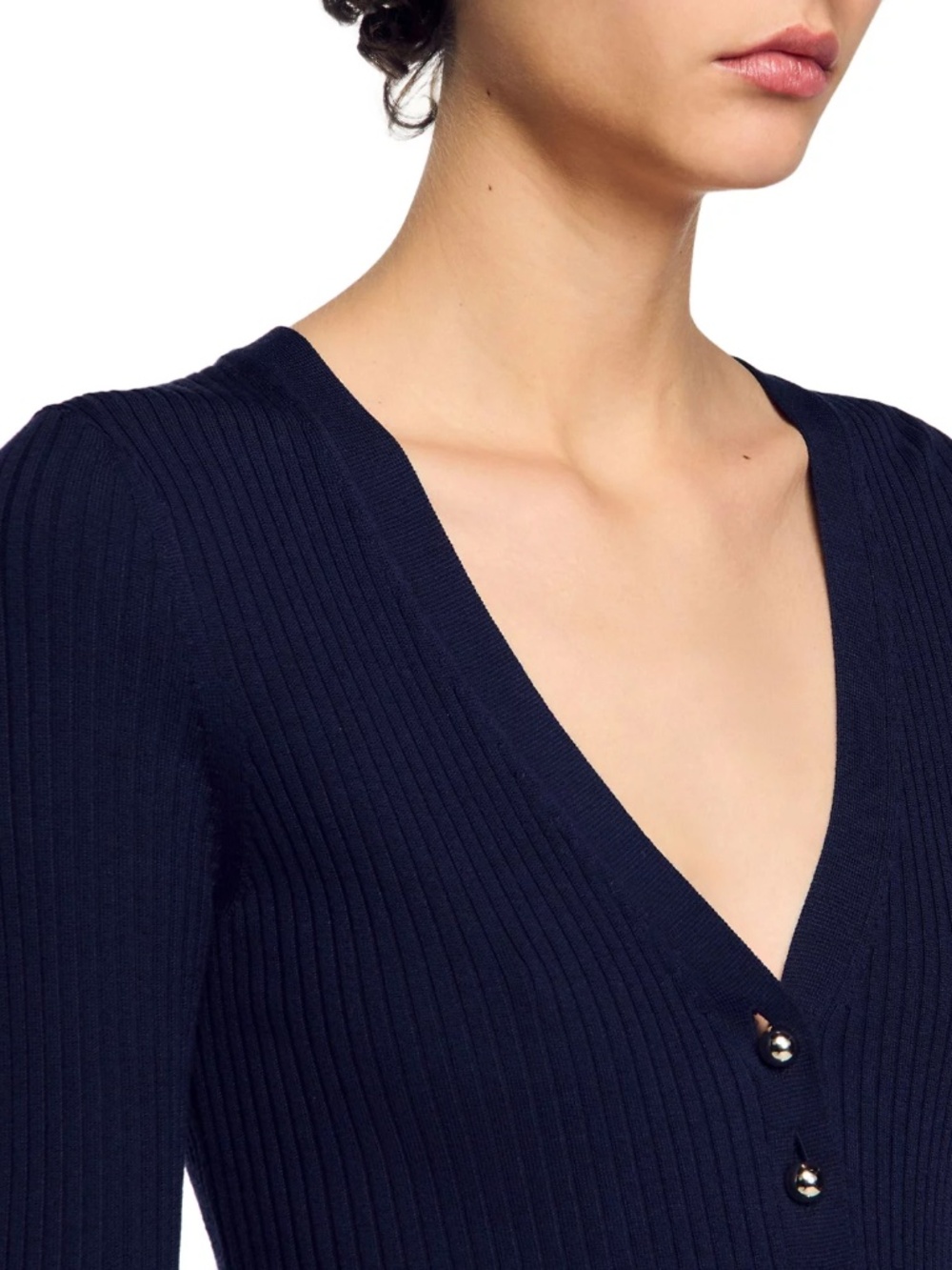 Gabrielle Rib Knit Cardigan - Picture 2 of 6
